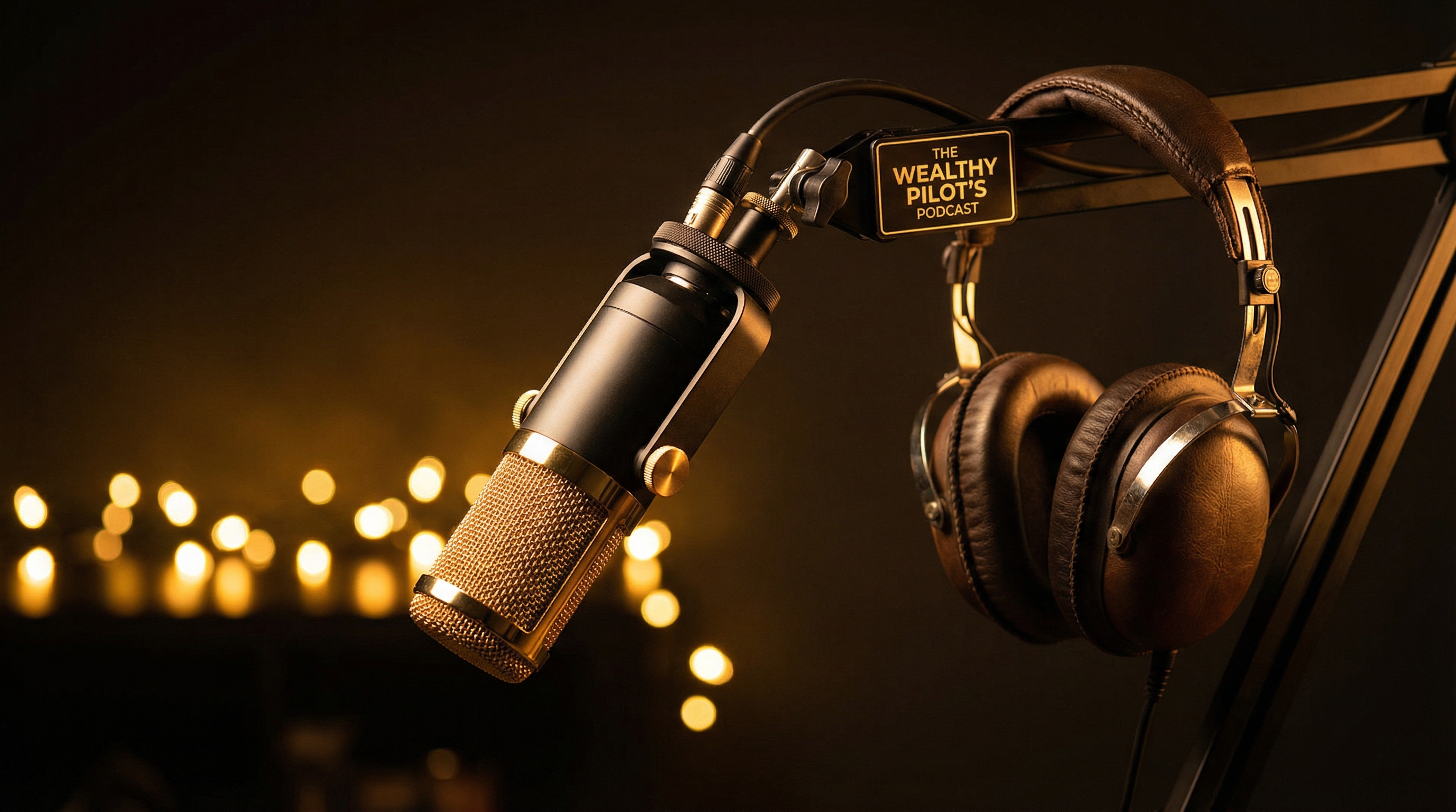 The Wealthy Pilot's Podcast microphone setup